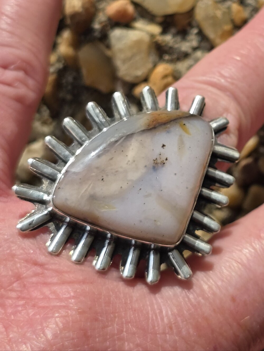 Dendrite Opal Gemstone Ring In 925 Sterling Silver (7)
